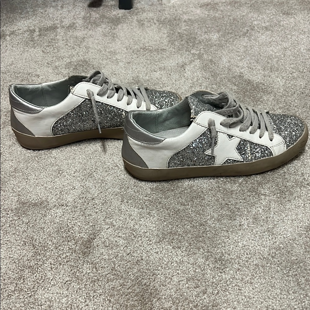 ShuShop Silver Glitter Sneakers